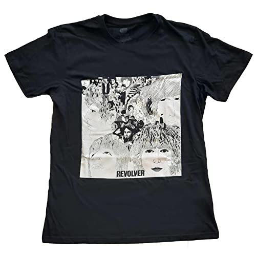 The Beatles – T-shirt Revolver Album en Coton pour Adultes Unisexe - Les Beatles, Paul McCartney, John Lennon, RIngo Starr, George Harrison The Beatles - T-shirt Revolver Album en Coton pour Adultes Unisexe