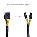 ZLKSKER 4 Pin to 8 Pin CPU Power Cable/Adapter (8 Inch, 18AWG), 4 Pin Female to 8 Pin (4+4) Male Connector, ATX 12V Internal Power Extension Cable