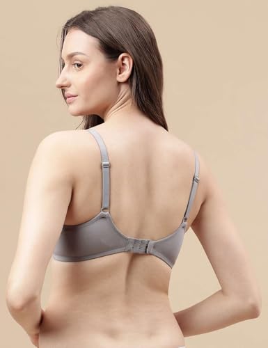 Image of Marks and Spencer Womens Cotton Mix Plain Sweetheart Neck Bra T33 3208K 34 DD Mercury