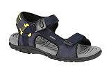 Geox Uomo Sandal Strada B - Sandalias Con Punta Abierta Hombre, Azul (Navy/Yellow C0657), 39 EU, Par