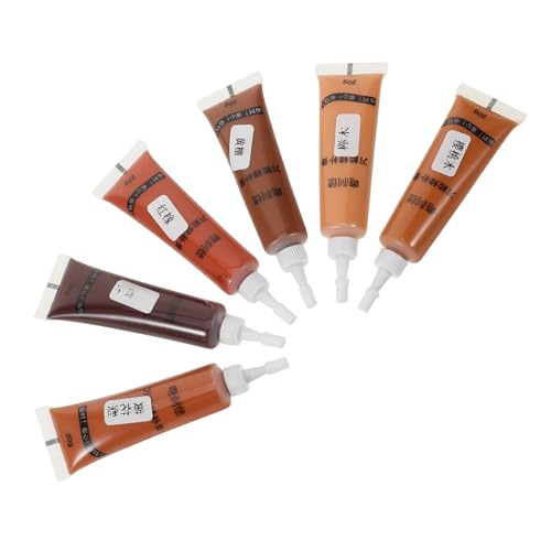 Angoily 6Pcs Furniture Scratch Cover Paste Wood Filler Paste for Repair of Scratches Dents and Surfaces Multi for Cherry Beech