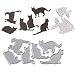 Dream_light Metal Cutting Dies, Embossing Dies Stencil Template Mould for DIY Scrapbooking Photo Album Paper Card Making Craft Wedding Party Decoration DIY Gift, Die-Cuts (Six Cats)