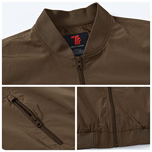 Image of Gopune Men's Windproof Bomber Jacket Lightweight Windbreaker Outdoor Golf Fashion Coat