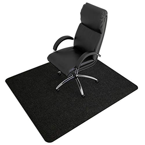 Office Chair Mat for Hardwood Floor, Upgraded Version Chair Mat Hard Floor Protector, 1 6 Thick 48 x 36 Chair Carpet Multi-Purpose for Desks, Office and Home (Black)