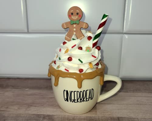 Mini Taza Decorativa de Jengibre para Navidad miniatura 6