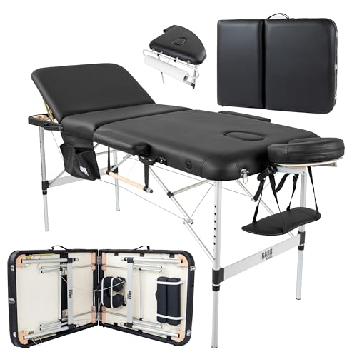 GARR Solution Lettino Massaggio Portatile 3 Zone in Alluminio, Professionale per Estetista,...