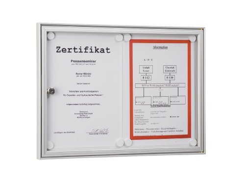 Preisvergleich Produktbild Basic-Schaukasten Modell BN 1 alu-silberfarbig
