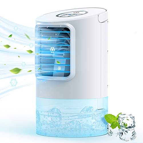 Portable Air Conditioner Fan, GREATSSLY Personal Evaporative Air Cooler Small Room Air Conditioner Portable with 3 Fan Speeds
