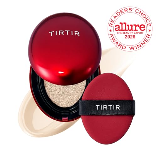 Image of TIRTIR Mask Fit Red Cushion Foundation | Full coverage, Weightless, Skin fit, Satin Glow Finish, Korean Makeup BB Foundation, beauty, Tattoo cover up, Buildable (#13N Fair Ivory, 0.63 Fl Oz)