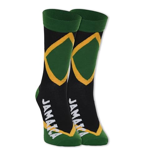 EUROSCARVES Chaussettes sur le thème de la campagne, taille L, pointure 42-46, fabriquées en UE (Jamaïque), Jamaïque, Large