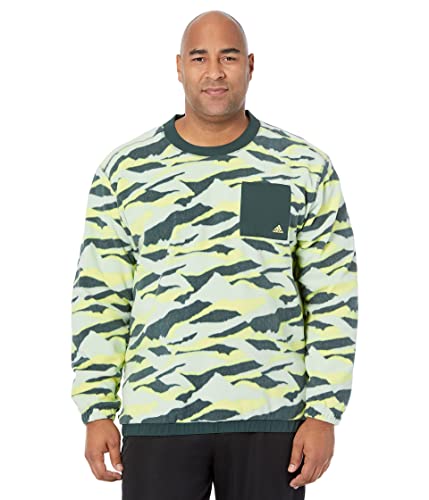 Sweat adidas Golf col rond au motif imprimé TXT unique pour homme XL