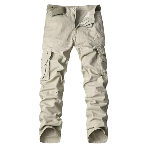 JEKE-DG Men's Outdoor Cargo Pants Casual Military Army Combat Work Trousers Ski Hiking Pants with 8 Pockets