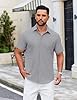 COOFANDY Mens Button Up Short Sleeve Dress Shirt S... #3