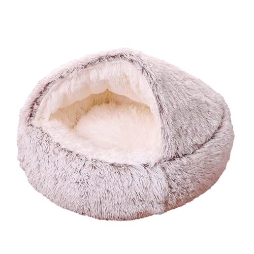 bnf Round Cat Bed Warm Comfortable Pet Animal House for Indoor Cats Pet Supplies 40cm Light Coffee | Pet Supplies | Cat Supplies | Beds Deal