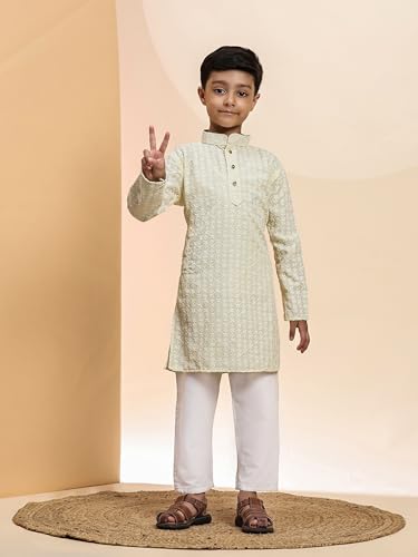 Image of Pro-Ethic Style Developer Boys Cotton Kurta Pajama For Kid's Ethnic Wear | Cotton Kurta Pajama (S-227)