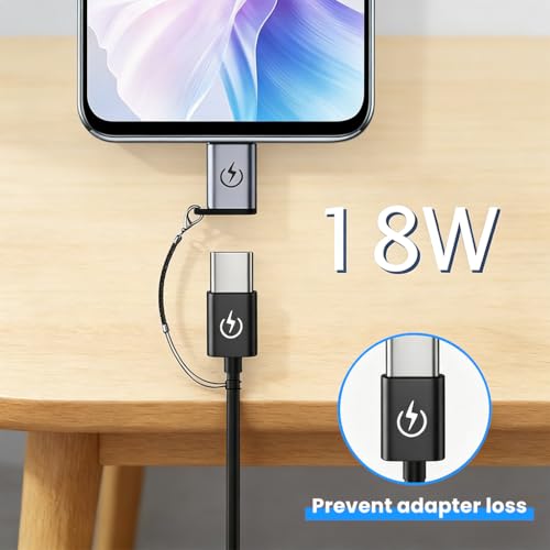 Image of Verilux 2 Pack Type C to Micro USB Adapters, 18W Type C Female to Micro Male Charger Converter with 480MBPS Data Transfer Compatible with Galaxy S7 Edge S6 S4, LG Nexus 5 4, Motorola Moto G6 Play
