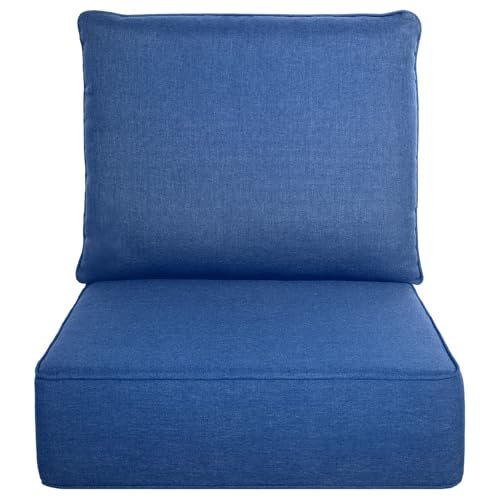 Image of Luxury Outdoor Seat Cushion Set-22 x 24 x 6 Inch Outdoor Chair Cushions with Water Resistant & Removable Cover Outdoor Cushions for Patio Furniture Chair Sofa Couch