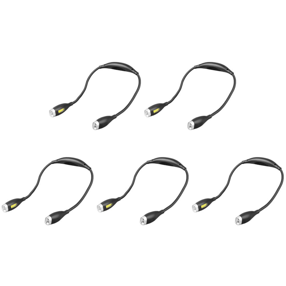 Luz LED de Lectura para el Cuello: Brazos Flexibles, Brillo Ajustable, lámpara Recargable para Actividades Nocturnas