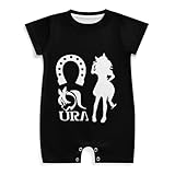 [BAKYAR] ベビー服 ウマ娘 URA ロンパース 半袖 赤ちゃん 女の子 男の子 パジャマ 肌着 可愛い 新生児服 子供服 四季兼用 部屋着 寝間着 出産祝い プレゼント 9-12M