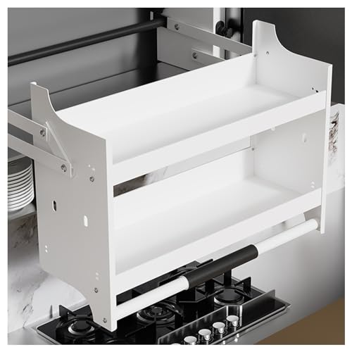 XLTFUC 2 Layer Pull-Out Cabinet Organizer Kitchen Cabinet Pull-Down Shelf, Space Saving Board(56.4x28x54cm)