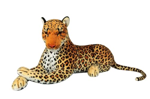 DHXSTSM Giant Cheetah Stuffed Animal - Cheetah Plush Toy 27 Inch (Excluding Tail) - Large Leopard Stuffed Animal - Leopard Plush Toy