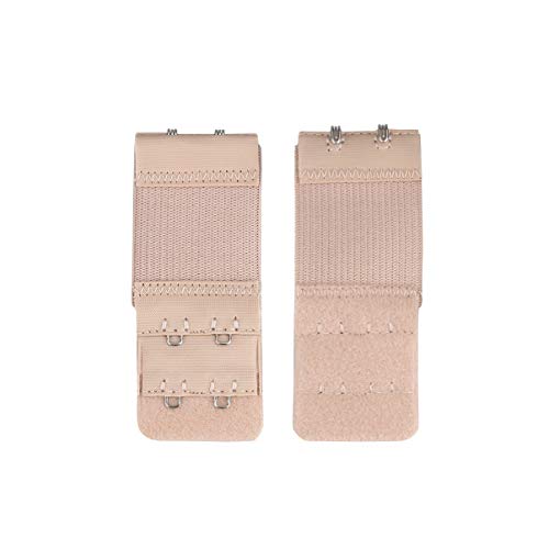 Lurrose 3 extensores de lingerie de sutiã elástico feminino, 2 ganchos, 2 fileiras de tiras de exten