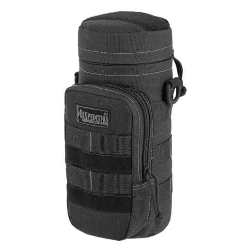 Maxpedition Black Bottle Holder, 10x4 Inch