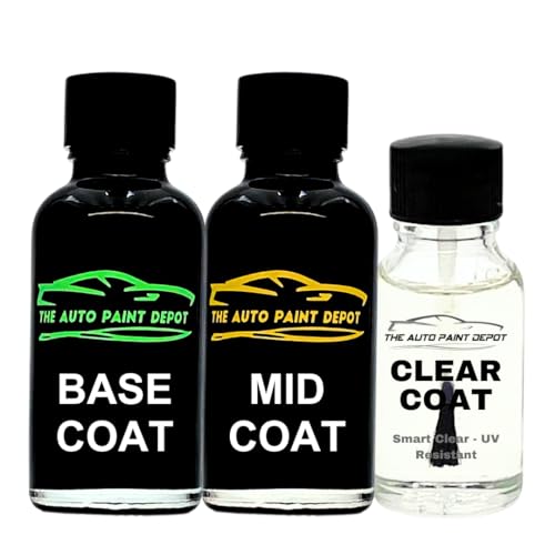 Auto Paint Depot Touch Up Paint for Tesla S, X, 3, Y, Sunset Red PPMR (All Years, All Models) One Ounce with Clear Coat