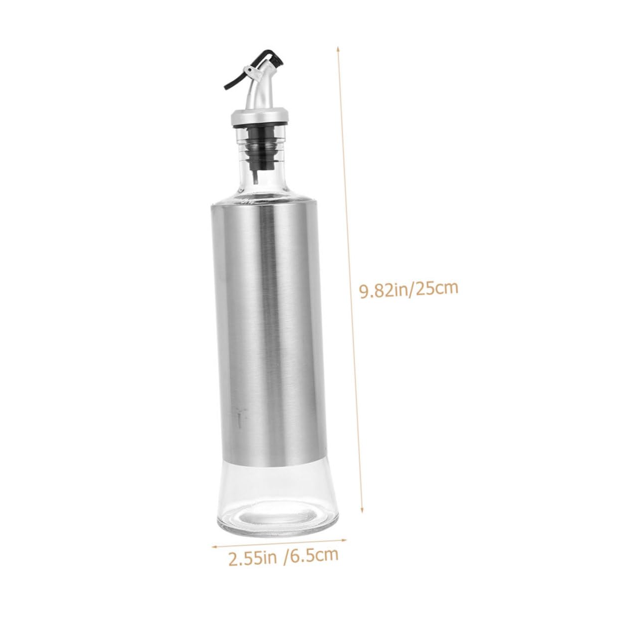 Botellas Para Condimentos Botella Dispensadora De Aceite Recipiente Para Vinagre Para Cocina De Material De Acero Inoxidable y Vidrio