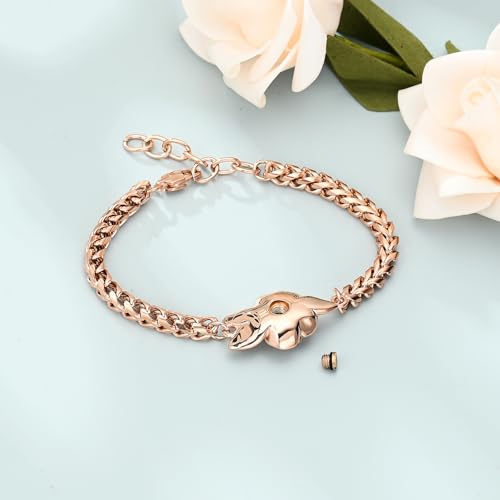 shajwo Cremation Jewelry Rose Flower Urn Bracelet for Human Ashes for Women Girl Adjustable Memorial Keepsake Link Bracelet 6