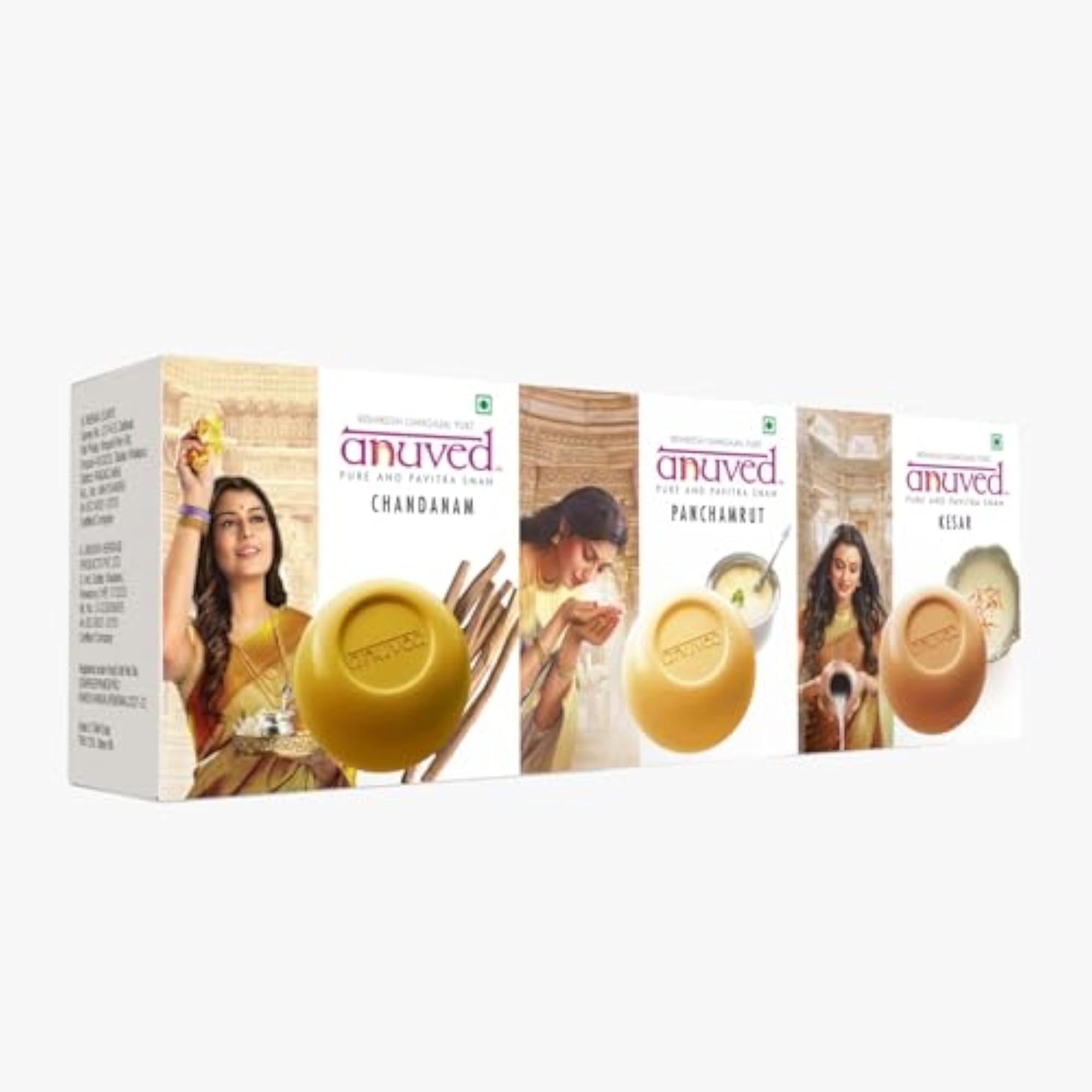 Kesar Herbal Bath Soap Pack of 3, Nourishing & Moisturizing