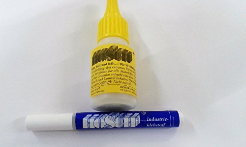 Preisvergleich Produktbild Hosch Industrieklebstoff made in Germany Sekundenkleber 2-Komponentenkleber 4g Pipette + 10g Granulat