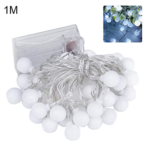 Luo-401XX 10/20/30/50 Tiras De Luces LED, Lámpara De Decoración Impermeable De Luces De Hadas para Dormitorio Patio Garden Christmas Party Decoration Blanco 5m