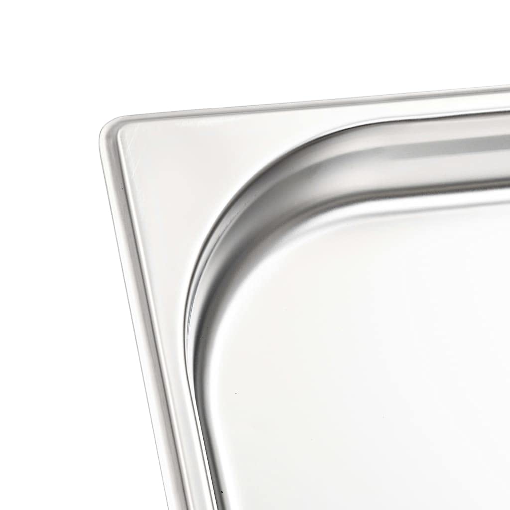 Contenitori Gastronorm, 12 pezzi, GN 1/4, 20 mm, in acciaio inox, per cucina professionale e catering, adatti per Bain-Marie, Chafing-Dishes, insalatibar, design impilabile salvaspazio