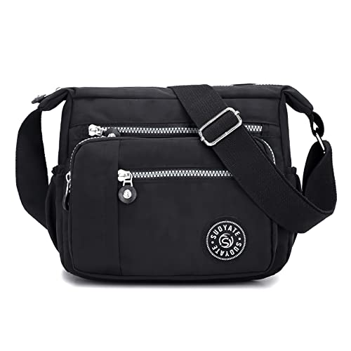 Witery WTR-US2115-01 Crossbody Bag For Women - Nylon Waterproof Shoulder Bag Casual Zipper Multi-Pocket Crossbody Purses cover