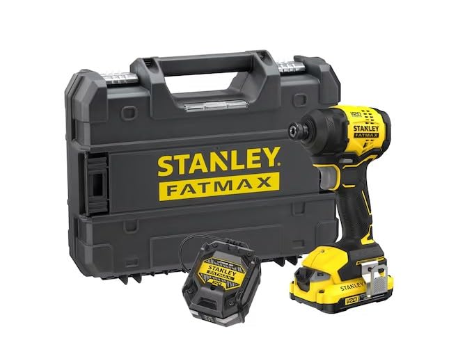 STANLEY Atornillador de Impacto Brushless V20 Li-Ion 18V 170Nm Black