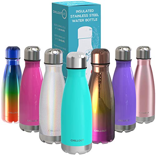 CHILLOUT LIFE Stainless Steel Water Bottle for Kids School: 12 oz Double Wall