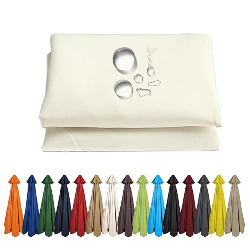 Toldo De Recambio De Sombrilla 6 /8 Costillas, Tela De Paraguas Recambio Sombrilla Impermeable, Cubierta De Repuesto Para Parasol De Patio, Protección UV, Piscina Jardín Terrazas Exterior(White,3.5M/8