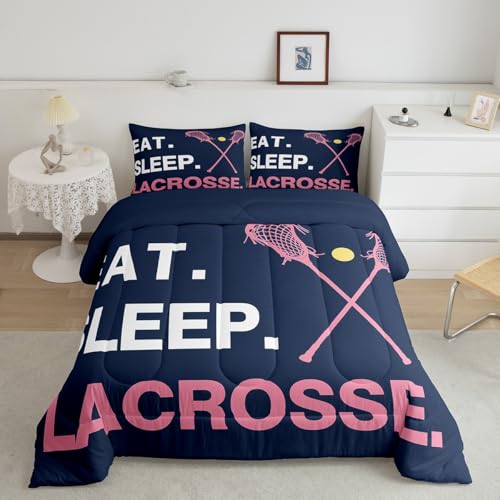 Image of Feelyou Lacrosse Bedding Set Queen Size 3Pcs for Girls Boys Kids