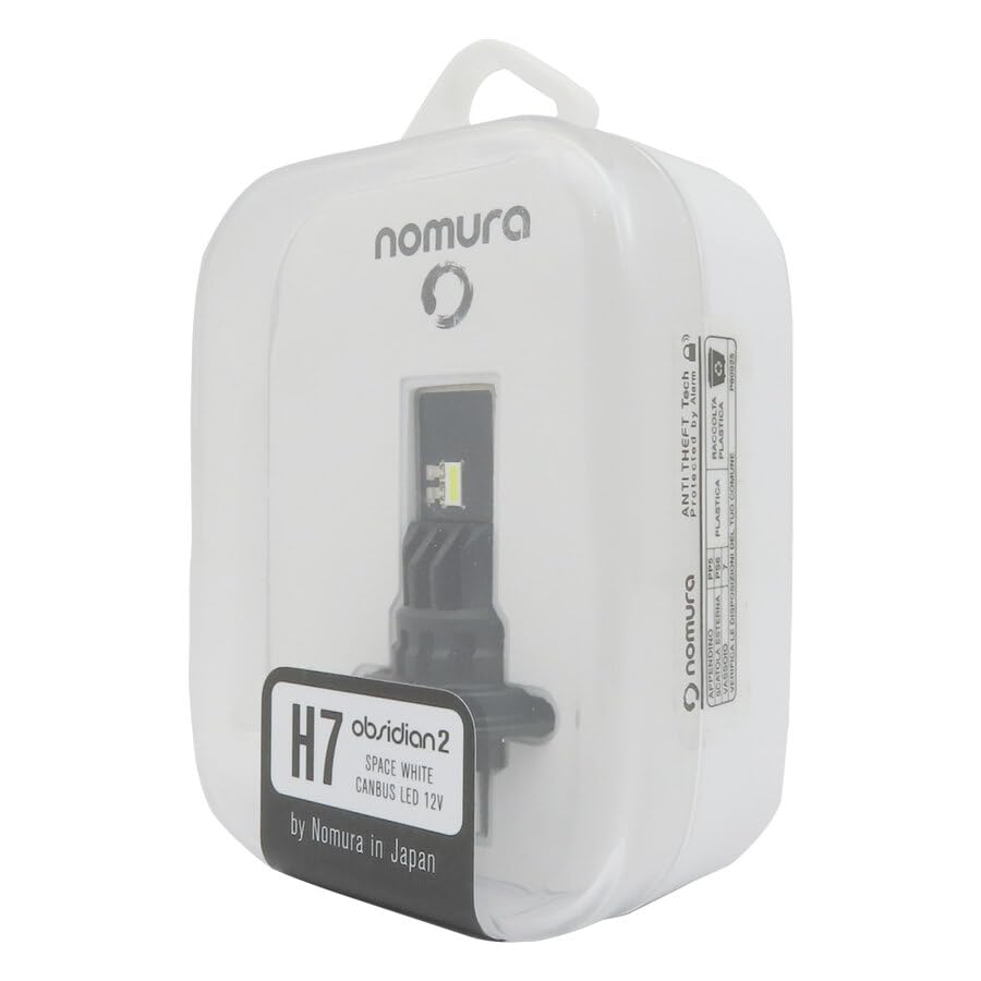 NOMURA Lampadine LED H7 Obsidian Space White 6000K Canbus - 6x Luminosità, 3300lm, Anti-Errore