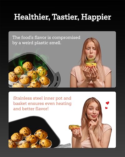 Air-Fryer-6-Qt-Stainless-Steel-Air-Fryer-Full-Stainless-Steel-Ceramic-Glaze-PTFE-and-PFAS-Free-9-presets-with-High-Resolution-Colorful-touch-controleasy-useMax-450F-1700W Air Fryer 6 Qt Stainless Steel Air Fryer Full Stainless Steel Ceramic Glaze PTFE and PFAS Free 9 presets with High Resolution Colorful touch controleasy useMax 450F 1700W