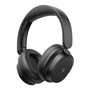 havit SPACE NC01H Hybrid Active Noise Cancelling Headphones, Over Ear Bluetooth Headphones with 4 Mic ENC, 132H Playtime, Foldable Overhead Headphones with Deep Bass, Bluetooth 6, App Control