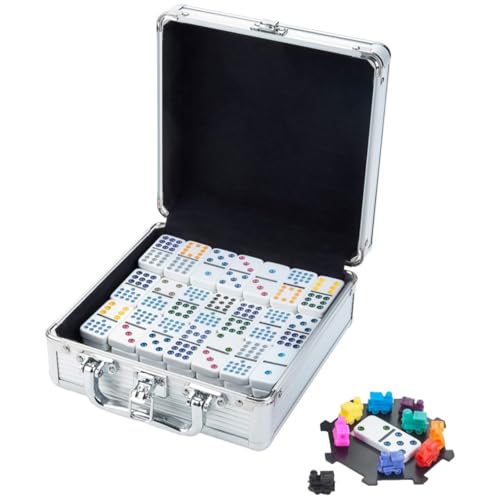 Domino apilable colorido con caja de almacenamiento portátil miniatura 3