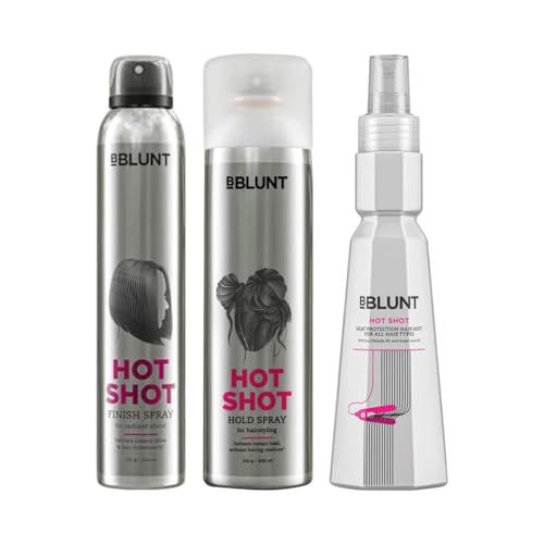 Image of Bblunt Hot Shot Shine Trio | Delivers Radiant Shine | Protects from Heat Damage | Keeps Hairstyle Intact | For Men & Women | 650 ml