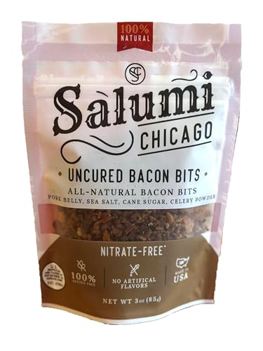Uncured Bacon Bits – Natural Sea Salt Seasoned, Fully Cooked,