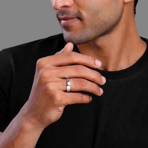 Image of GIVA 925 Silver Rebel Ring For Him,Adjustable | Gifts for Mens and Boys| With Certificate of Authenticity and 925 Stamp | 6 Months Warranty