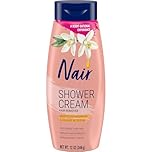 Nair Shower Cream Hair Remover with Moroccan Argan Oil and Orange Blossom, Body Hair Removal Cream for Women, 12 oz