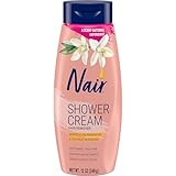 Nair Shower Cream Hair Remover with Moroccan Argan Oil and Orange Blossom, Body Hair Removal Cream for Women, 12 oz