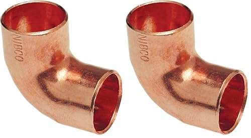 Image of NIBCO 607 3 /4 C X C 90 Elbow Wrot, Copper, 1 Count (Pack of 2)