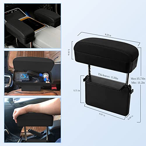 Image of CDEFG Car Armrest Support Elbow Rest Pad Armrest Extender Console Storage Organizer Universal Fit for Most Cars